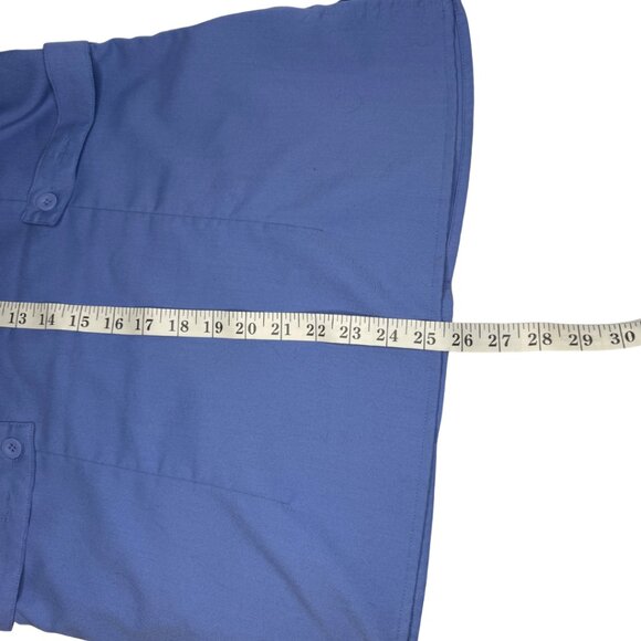 Grey’s Anatomy Mock Wrap Scrub Top – Soft Blue, Size M - Picture 2 of 7